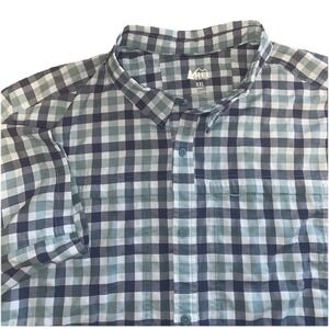 REI Co-op Checkered Flannel Shirt Men's XXL Performance Hiking Stretch Vented